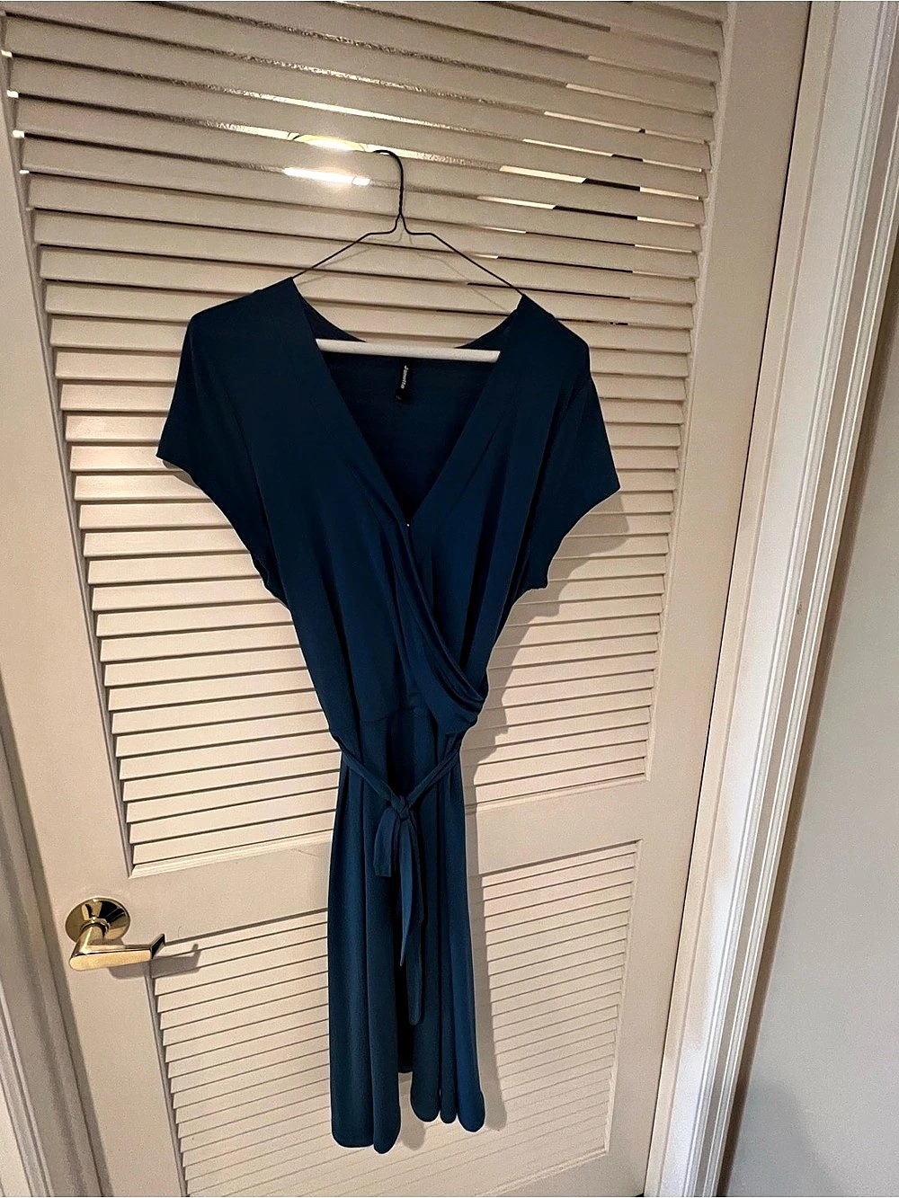 Wrap Waist Maxi Dress in Blue Size XL per tag but fits like M, Like New